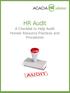 HR Audit A Checklist to Help Audit Human Resource Practices and Procedures
