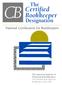The. CB Certified. Bookkeeper. Designation. National Certification for Bookkeepers