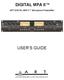 DIGITAL MPA II. ART DIGITAL MPA II Microphone Preamplifier USER S GUIDE