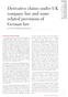 Derivative claims under UK company law and some related provisions of German law