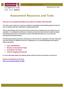 Assessment Resources and Tools