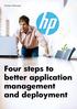 Business white paper. Four steps to better application management and deployment