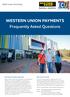 Western Union Payments Frequently Asked Questions