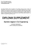 DIPLOMA SUPPLEMENT. Bachelor degree in Civil Engineering