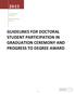 GUIDELINES FOR DOCTORAL STUDENT PARTICIPATION IN GRADUATION CEREMONY AND PROGRESS TO DEGREE AWARD