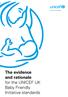 The evidence and rationale for the UNICEF UK Baby Friendly Initiative standards