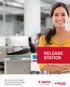 RELEASE STATION. User-friendly Touch Screen with Embedded Card Reader for Secure Print Release