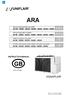 ARA AIR-COOLED WATER CHILLERS 00182-00202 - 00232-00252 - 00302-00403 - 00504 AIR-COOLED HEAT PUMPS 00182-00202 - 00232-00252 - 00302-00403 - 00504