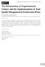 The Relationship of Organizational Culture and the Implementation of Total Quality Management in Construction Firms