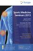 Sports Medicine Seminars 2015