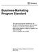 Business-Marketing Program Standard