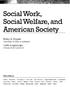 Social Work, Social Welfare, and American Society