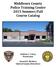 Middlesex County Police Training Center 2015 Summer/Fall Course Catalog