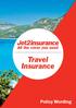 Travel Insurance. Policy Wording