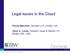 Legal issues in the Cloud