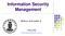 Information Security Management