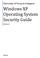 Windows XP Operating System Security Guide