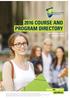 2016 COURSE AND PROGRAM DIRECTORY TAFE AND UNIVERSITY QUALIFICATIONS