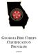 GEORGIA FIRE CHIEFS CERTIFICATION PROGRAM