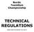 Nordic TeamGym Championship TECHNICAL REGULATIONS