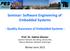 Seminar: So#ware Engineering of Embedded Systems