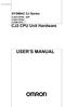 Cat. No. W472-E1-06. SYSMAC CJ Series. CJ2H-CPU6@-EIP CJ2H-CPU6@ CJ2M-CPU@@ CJ2 CPU Unit Hardware USER S MANUAL