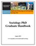 Sociology PhD Graduate Handbook