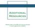 Additional Resources. Website links in this PDF will bring you directly to each organization s website.