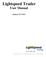 Lightspeed Trader User Manual Updated, 9/27//2011