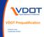 VDOT Prequalification. Suzanne Lucas Construction Division