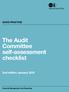 The Audit Committee self-assessment checklist