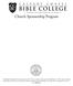 Church Sponsorship Program