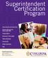 Superintendent Certification Program