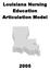 Louisiana Nursing Education Articulation Model