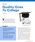 Quality Goes To College