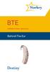BTE. Operations Manual. Behind-The-Ear