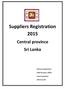 Suppliers Registration 2015