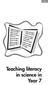 Teaching literacy in science in Year 7