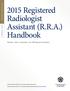 2015 Registered Radiologist Assistant (R.R.A.) Handbook