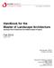 Handbook for the Master of Landscape Architecture