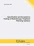 IAEA-TECDOC-1540. Specification and Acceptance Testing of Radiotherapy Treatment Planning Systems