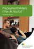 Prepayment Meters ( Pay As You Go ) A ScottishPower Charter