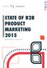 STATE OF B2B PRODUCT MARKETING 2015