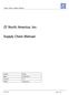 Supply Chain Supplier Manual. ZF North America, Inc. Supply Chain Manual. Date 6/26/2015 Version 1.6. 06/26/2015 Page 1 of 50