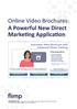 Online Video Brochures: A Powerful New Direct Marketing Application
