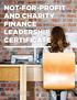 NOT-FOR-PROFIT AND CHARITY FINANCE LEADERSHIP CERTIFICATE