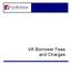 VA Borrower Fees and Charges