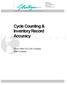Cycle Counting & Inventory Record Accuracy