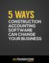 5 WAYS CONSTRUCTION ACCOUNTING SOFTWARE CAN CHANGE YOUR BUSINESS FOUNDATION. software