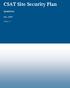 CSAT Site Security Plan